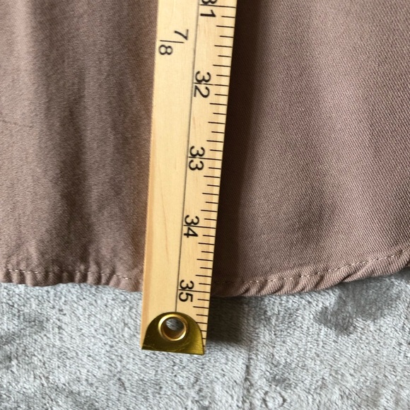 Taupe Button-Up Shirt Dress Size XL Casual Everyday - Picture 15 of 15